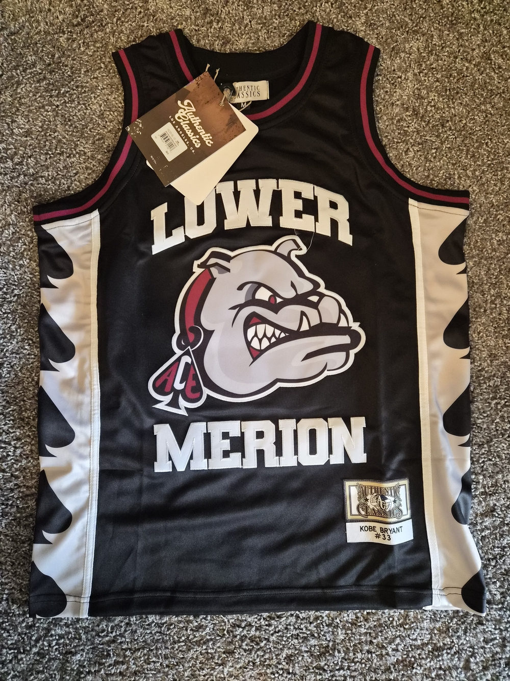 Cityclassified Black & White Lower Merion Bulldog Basketball Jersey